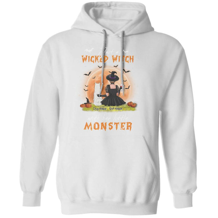 Just A Wicked Witch With Her Little Monster Personalized T-shirt TS-NB1765