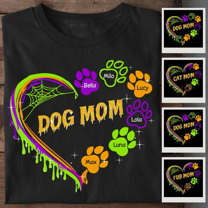 Dog Mom Halloween RainBow Personalized T-shirt TS-NB1778