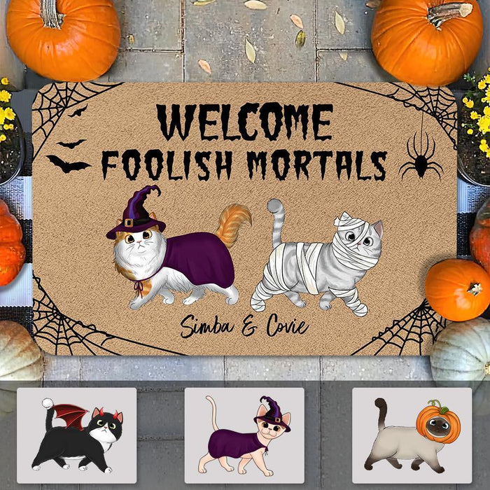 Welcome Foolish Mortals Personalized Doormat DM-NB1758