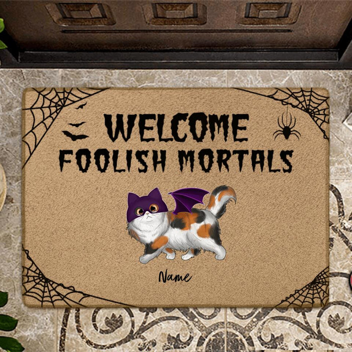 Welcome Foolish Mortals Personalized Doormat DM-NB1758