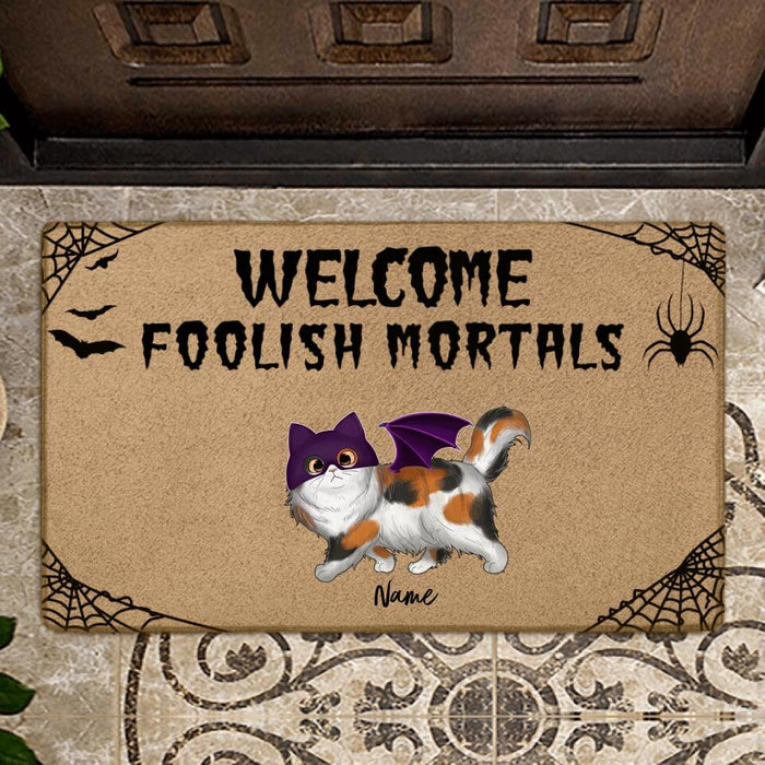 Welcome Foolish Mortals Personalized Doormat DM-NB1758