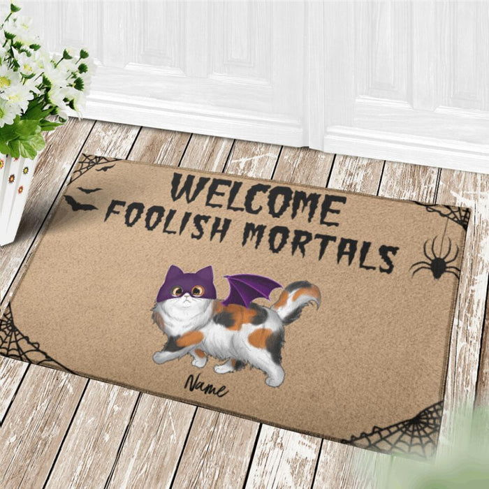 Welcome Foolish Mortals Personalized Doormat DM-NB1758