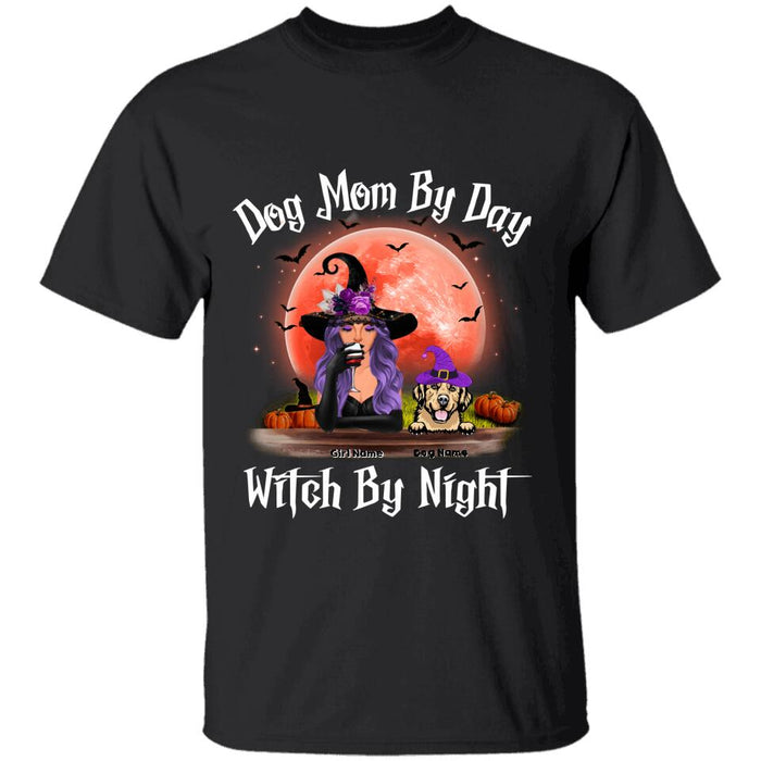 Dog Mom By Day Witch By Night Personalized T-shirt TS-NB1760