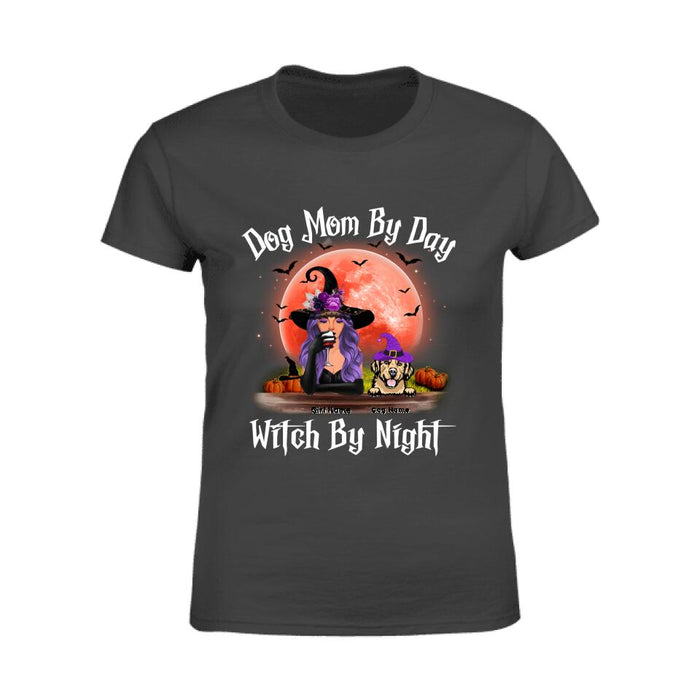 Dog Mom By Day Witch By Night Personalized T-shirt TS-NB1760