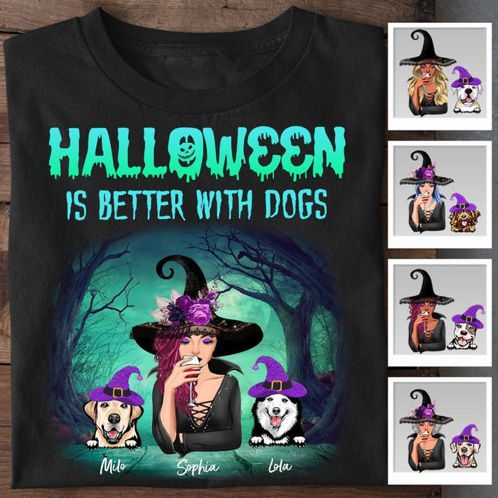 Halloween Is Better With My Dogs Personalized T-shirt TS-NB1796