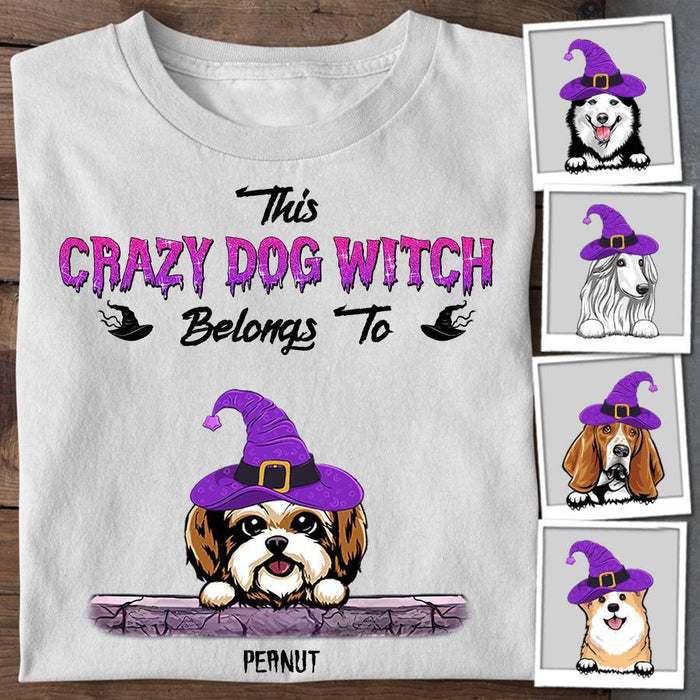 This Crazy Dog Witch Belongs To Personalized T-shirt TS-NB1776