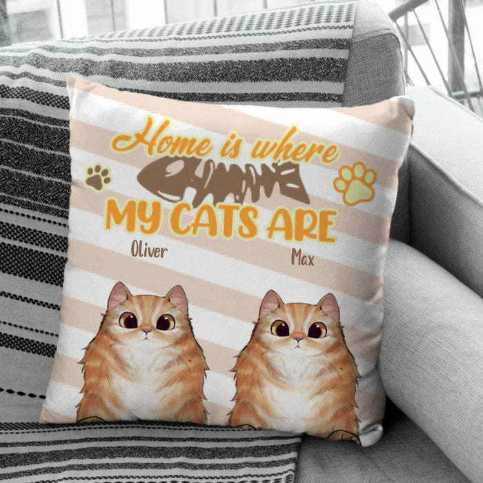 Home Is Where My Cat Is Personalized Pillow TS-NB1714