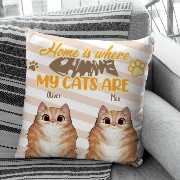 Home Is Where My Cat Is Personalized Pillow TS-NB1714