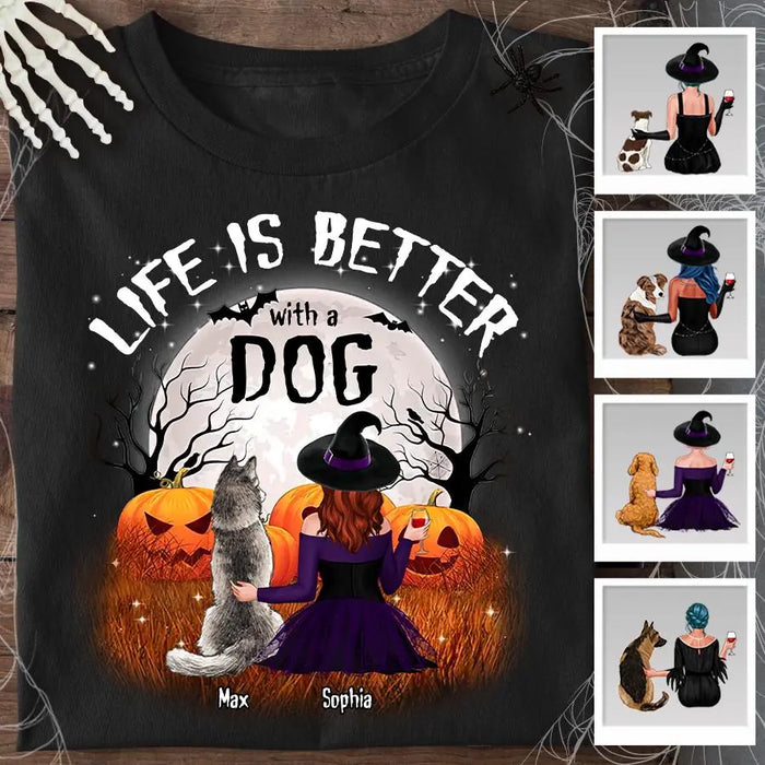 Halloween Is Better With Dogs Personalized T-shirt TS-NB1813