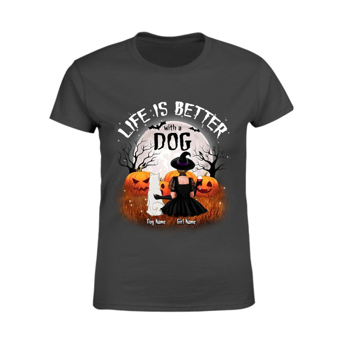 Halloween Is Better With Dogs Personalized T-shirt TS-NB1813