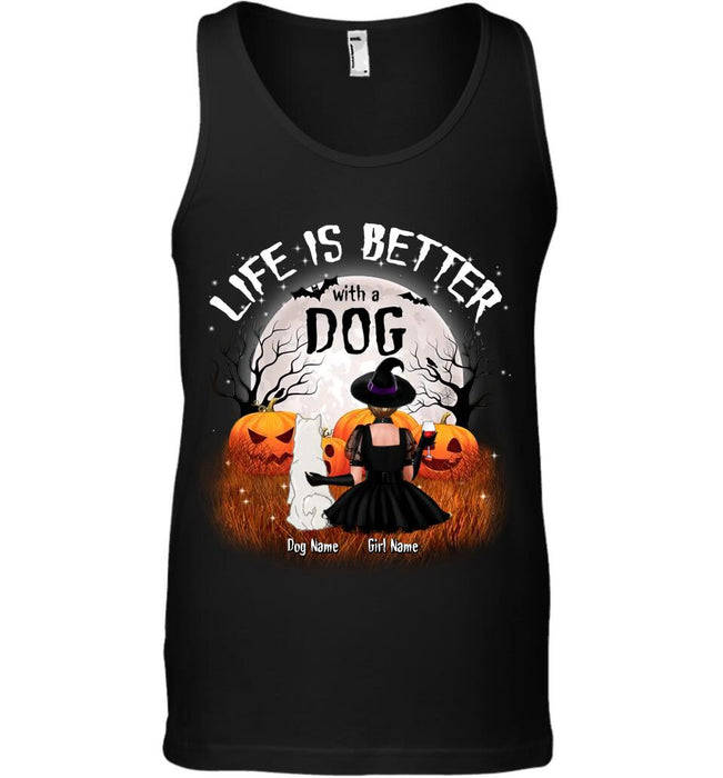 Halloween Is Better With Dogs Personalized T-shirt TS-NB1813