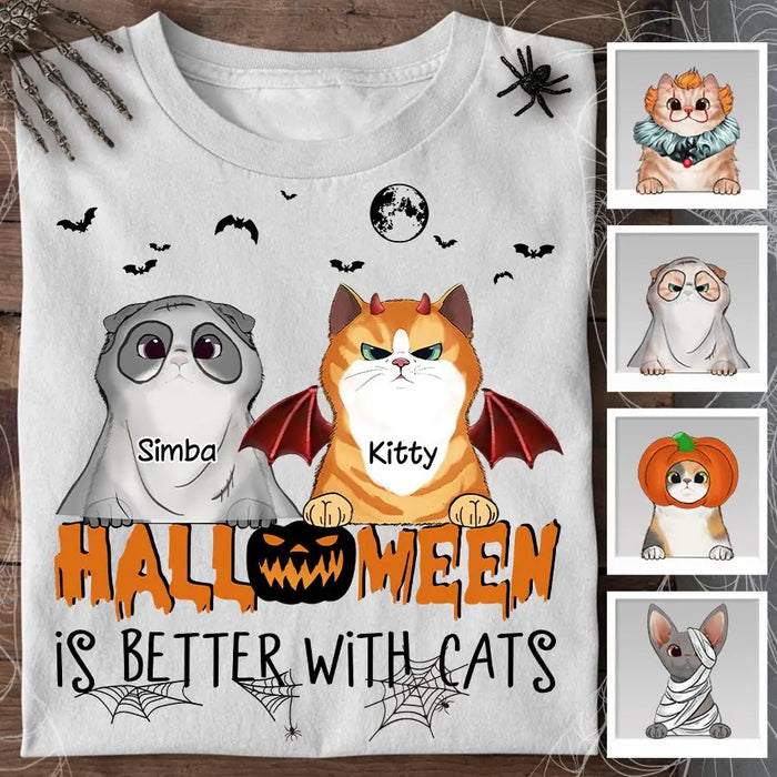 Halloween Is Better With Cats Personalized T-shirt TS-NB1829