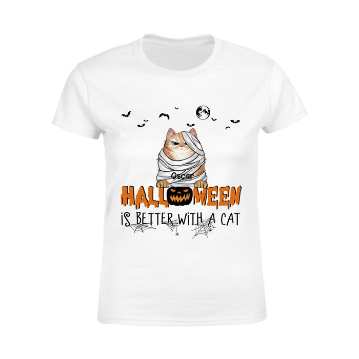 Halloween Is Better With Cats Personalized T-shirt TS-NB1829