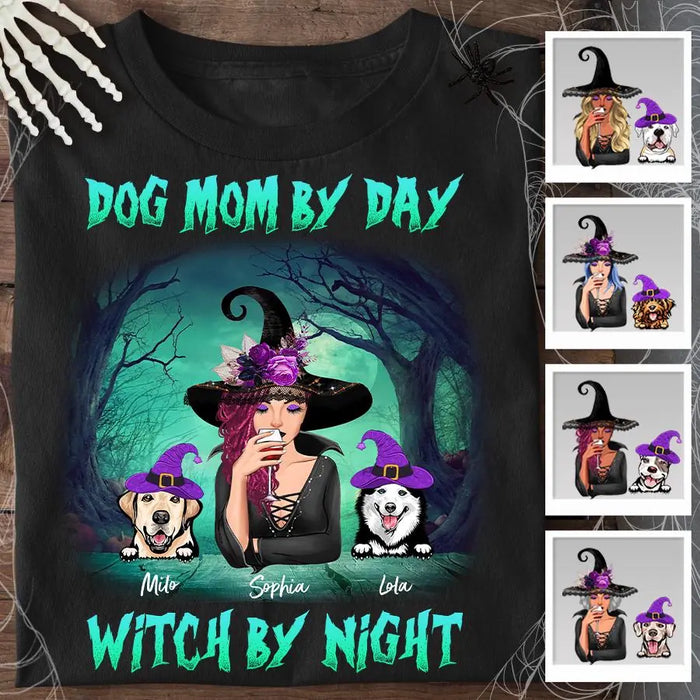 Dog Mom By Day Witch By Night Personalized T-shirt TS-NB1831