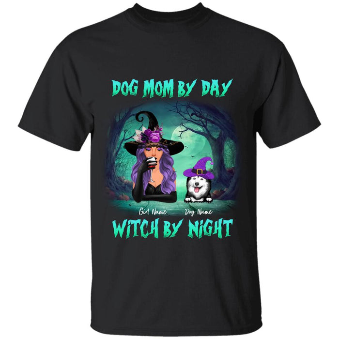 Dog Mom By Day Witch By Night Personalized T-shirt TS-NB1831