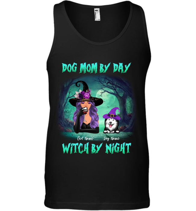 Dog Mom By Day Witch By Night Personalized T-shirt TS-NB1831