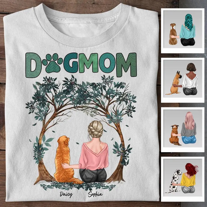 Dog Mom Under The Tree  Personalized T-shirt TS-NB1841