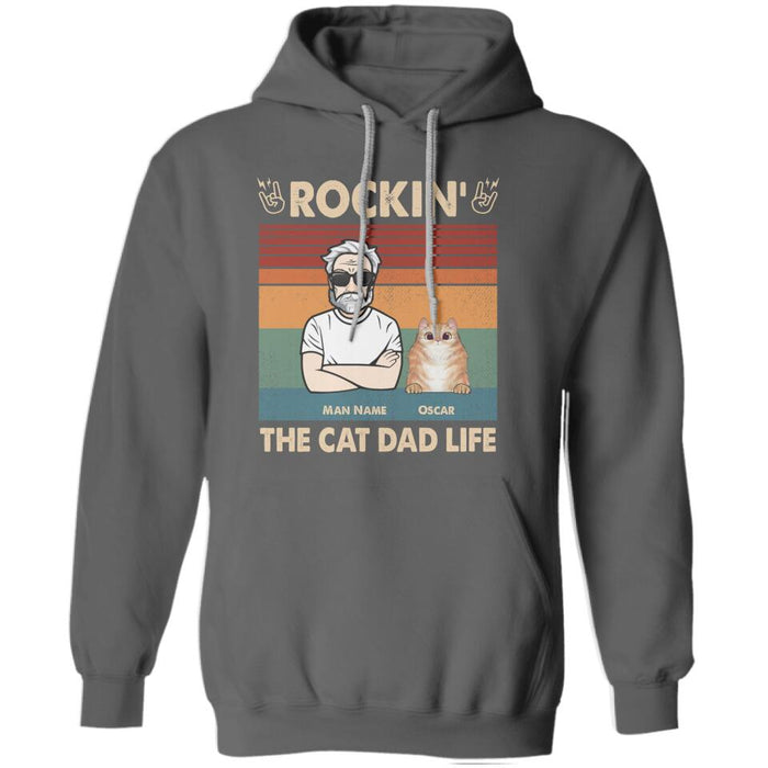 Rockin The Cat Dad Life Personalized Cat T-Shirt TS-TU228