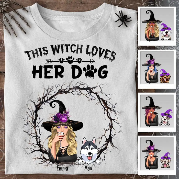 This Witch Loves Her Dog Personalized T-shirt TS-NB1872