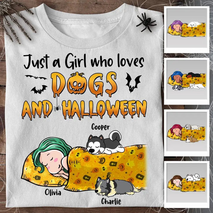 Just A Girl Who Loves Dogs And Halloween Personalized T-Shirt TS-TT1869