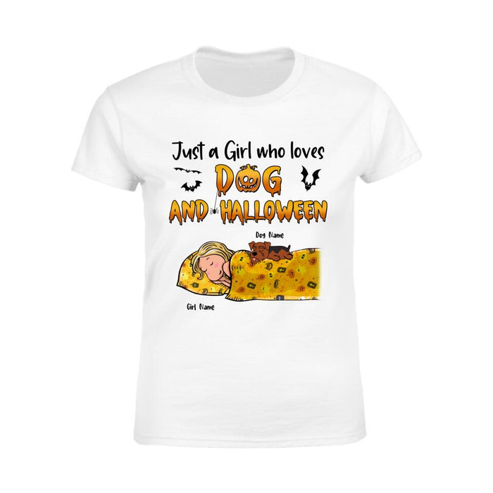 Just A Girl Who Loves Dogs And Halloween Personalized T-Shirt TS-TT1869