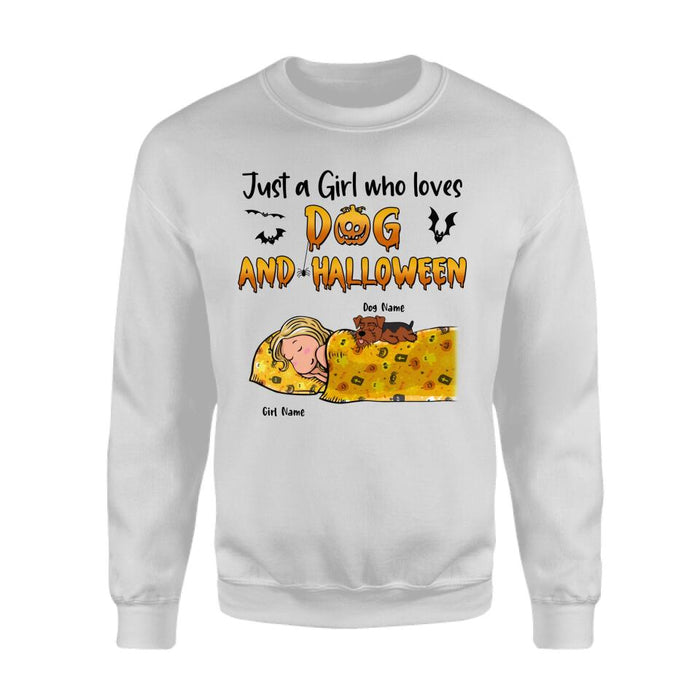 Just A Girl Who Loves Dogs And Halloween Personalized T-Shirt TS-TT1869