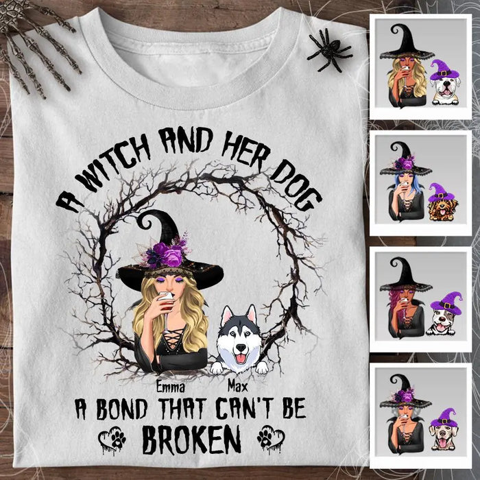 A Witch And Her Dog Personalized T-shirt TS-NB1873