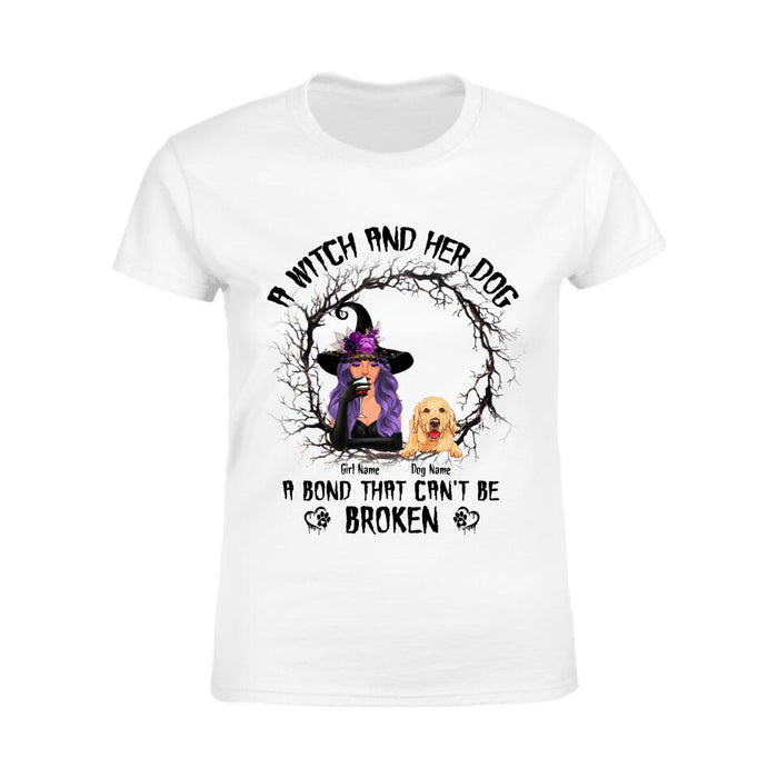 A Witch And Her Dog Personalized T-shirt TS-NB1873