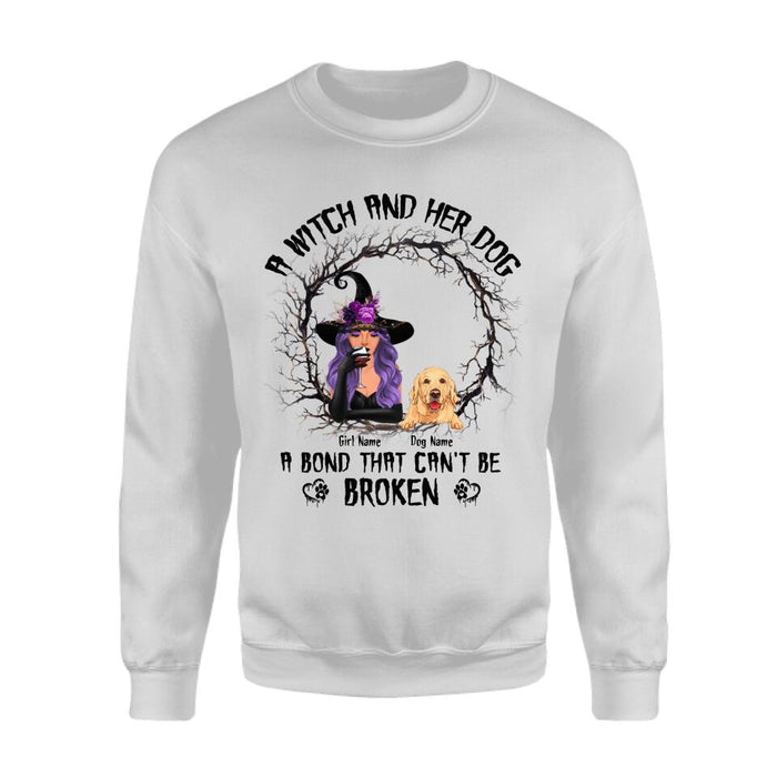 A Witch And Her Dog Personalized T-shirt TS-NB1873