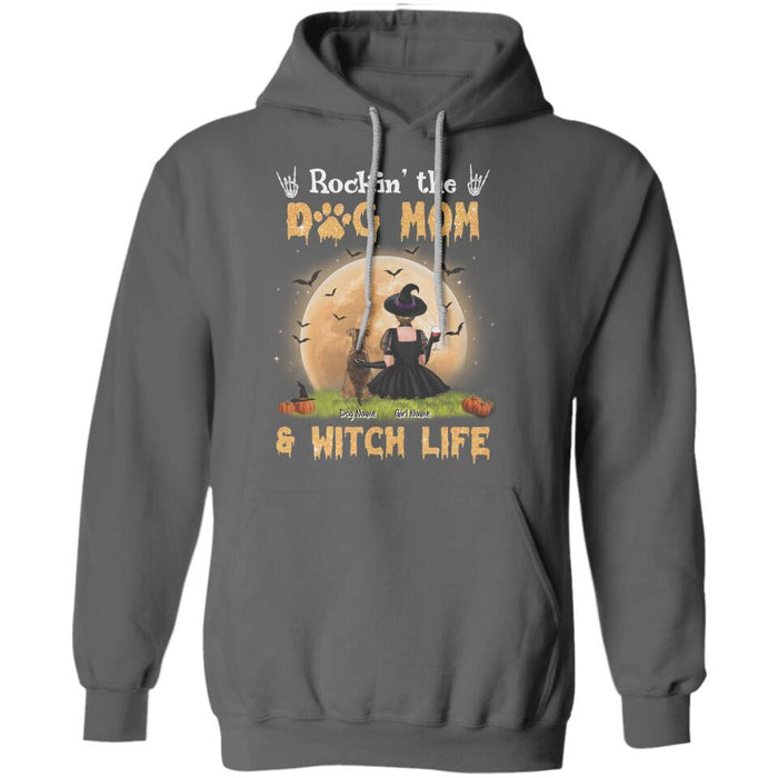 Rockin' The Dog Mom & Witch Life Personalized T-shirt TS-NB1893