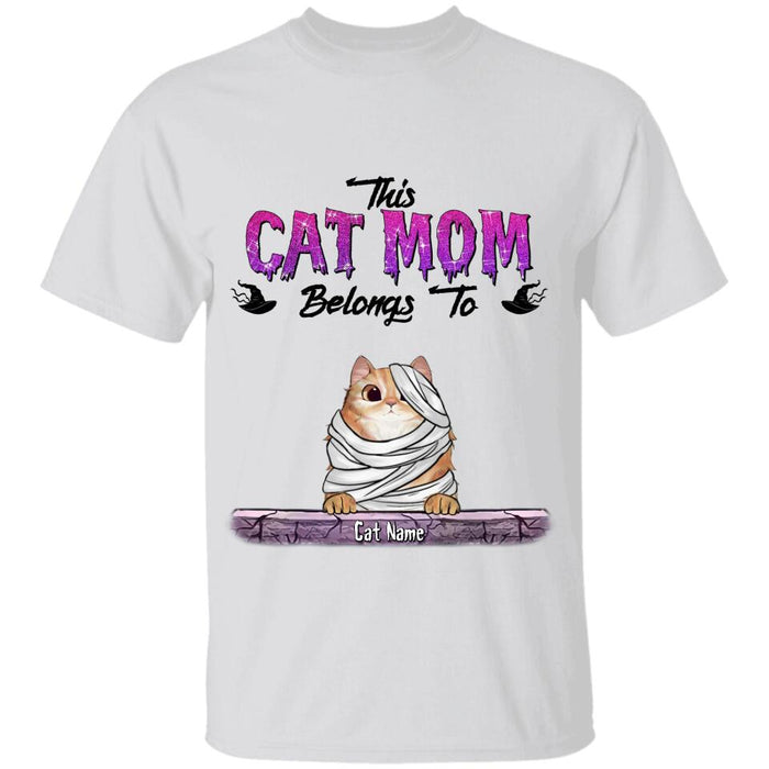 This Cat Mom Belongs To Personalized T-shirt TS-NB1903