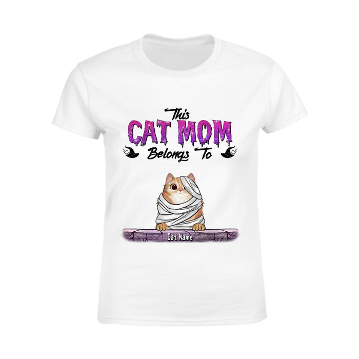 This Cat Mom Belongs To Personalized T-shirt TS-NB1903