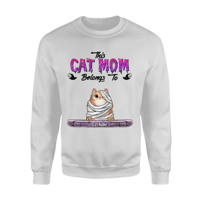 This Cat Mom Belongs To Personalized T-shirt TS-NB1903