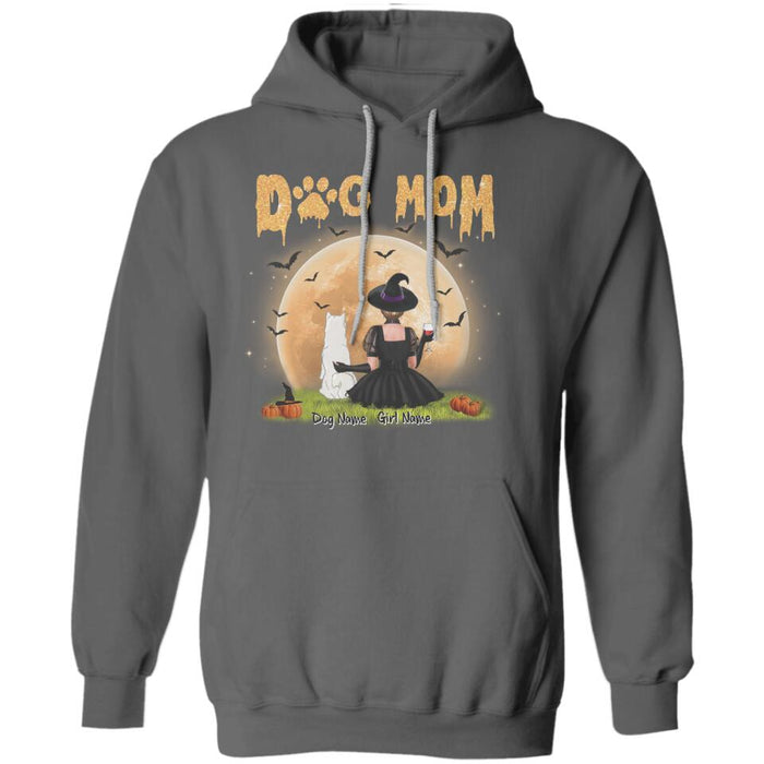 Dog Mom Under The Moon Personalized T-shirt TS-NB1902