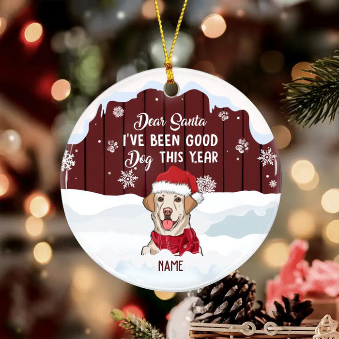 We've Been A Good Dogs This Year Personalized Circle Ornament O-NB1917