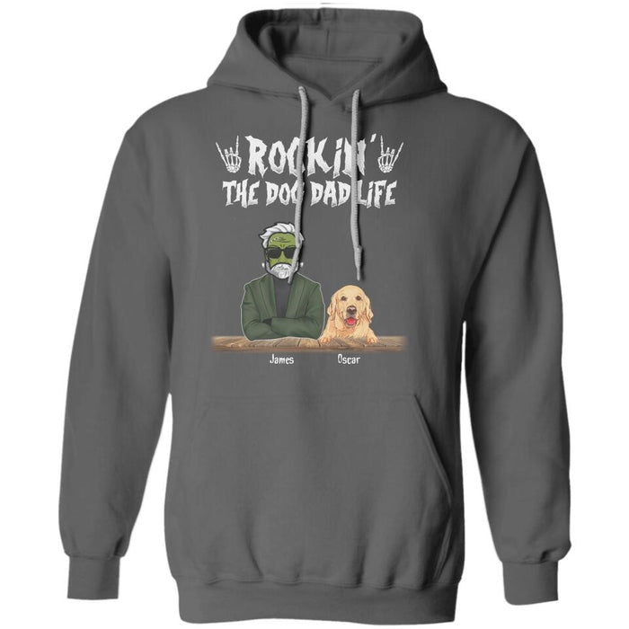 Halloween Rockin' The Dog Dad Life Personalized T-shirt TS-NB1882