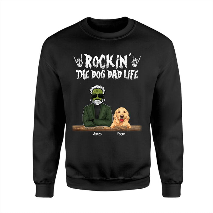 Halloween Rockin' The Dog Dad Life Personalized T-shirt TS-NB1882