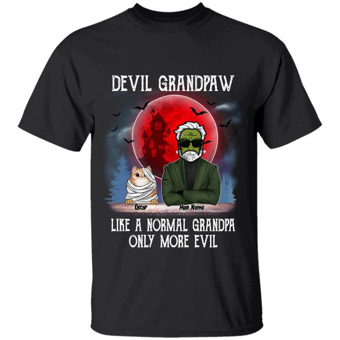 Devil Grandpaw Like A Normal GrandPa Only More Evil Personalized T-shirt TS-NB1775