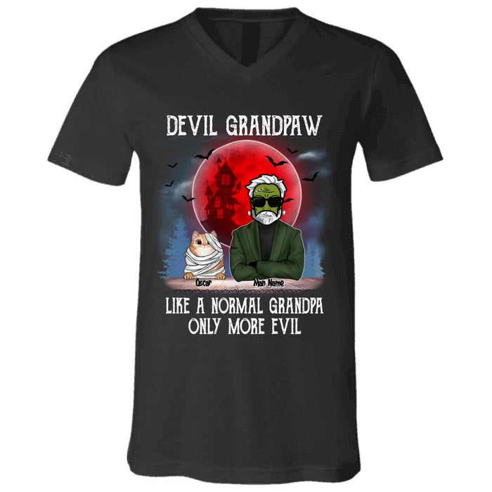 Devil Grandpaw Like A Normal GrandPa Only More Evil Personalized T-shirt TS-NB1775