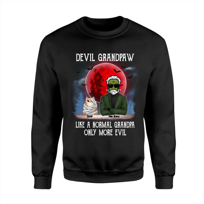 Devil Grandpaw Like A Normal GrandPa Only More Evil Personalized T-shirt TS-NB1775