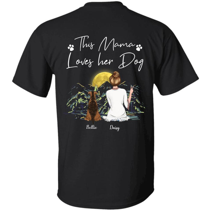 Mama & Her Dog Happy Together Personalized Back T-shirt TS-NB1943