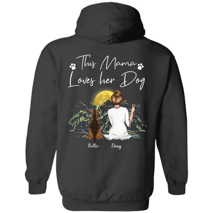 Mama & Her Dog Happy Together Personalized Back T-shirt TS-NB1943