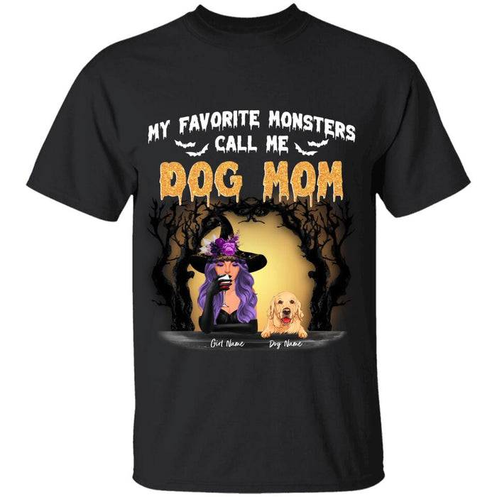 Halloween Favorite Monsters Call Me Dog Mom Personalized T-shirt TS-NB1963