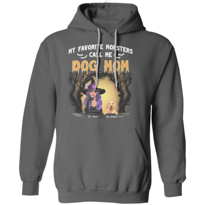 Halloween Favorite Monsters Call Me Dog Mom Personalized T-shirt TS-NB1963