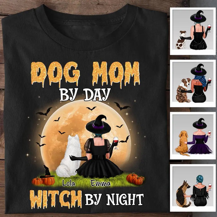 Dog Mom By Day Witch By Night Personalized T-shirt TS-NB1964