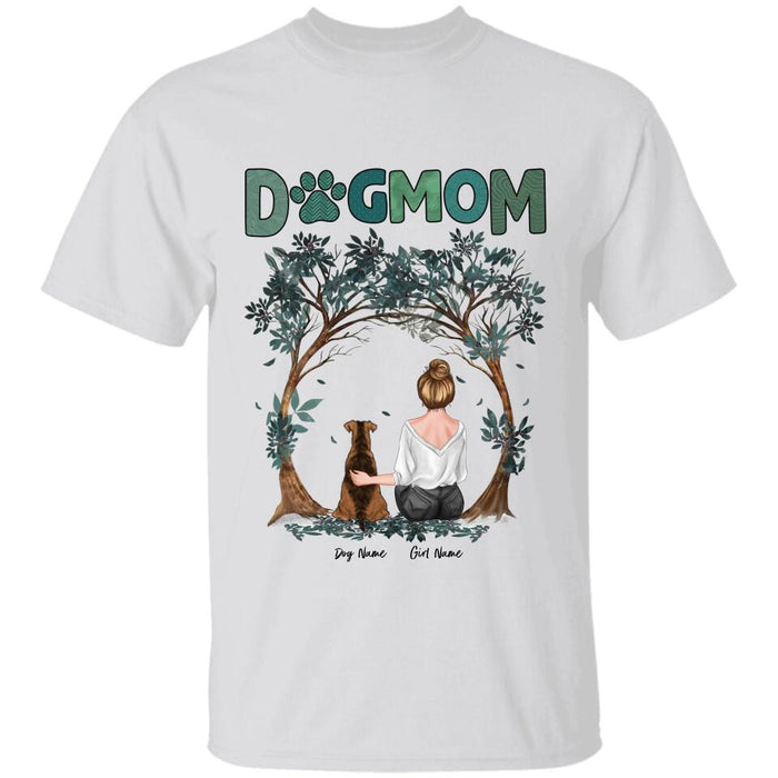 Dog Mom Under The Tree  Personalized T-shirt TS-NB1841