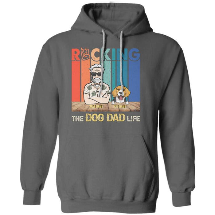 Rocking The Dog Dad Life Personalized T-shirt TS-NB1881