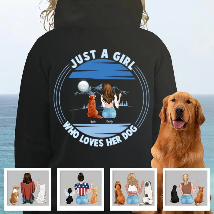 Just A Girl Who Loves Her Dog Personalized Back T-shirt TS-NB2006