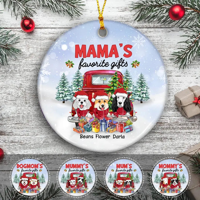 Mama Favorite Gifts Personalized Circle Ornament O-NB2008