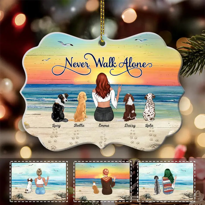 Never Walk Alone Personalized Medallion Ornament O-NB2020